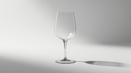  a glass of wine sitting on top of a white table next to a shadow of the wine glass on the floor and a spoon in the middle of the glass.