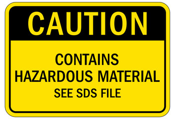 Safety data sheet and material safety data sheet sign