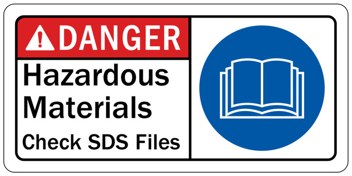 Safety data sheet and material safety data sheet sign