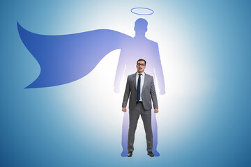 Businessman in the alter ego concept