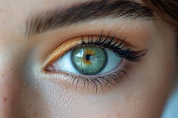  Close up view of  female eye 

