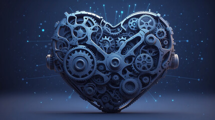 Heartfelt Mechanics: Gears Interlocked in the Shape of Love

