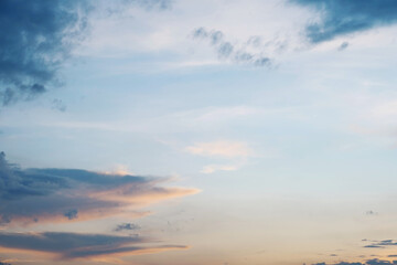 Obraz premium Dreamy sunset skyscape. Evening sky.