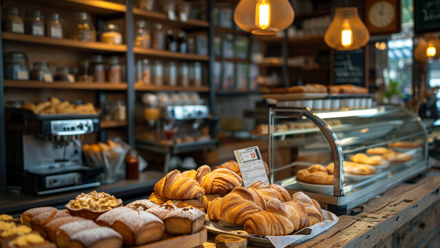 Cozy Café Delights: Freshly Baked Pastries Ready to Serve