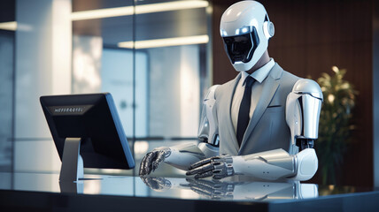 受付のロボット