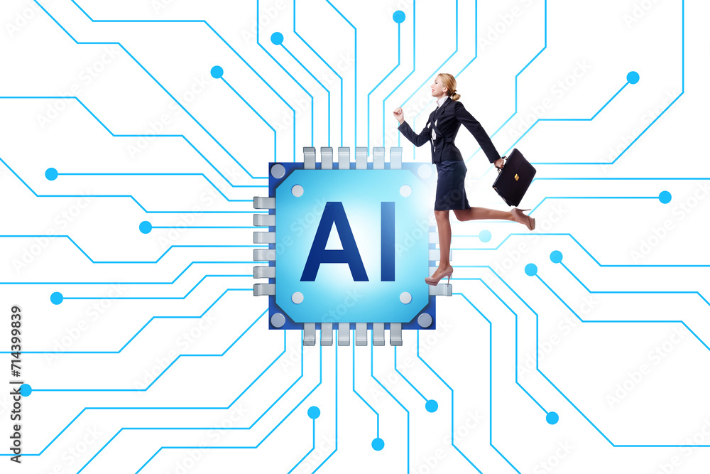 Poster concept of ai - artificial intelligence in action