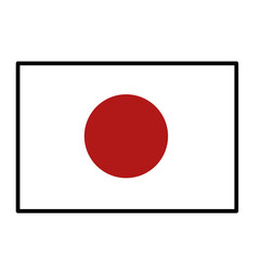 japanese flag icon isolated on white background
