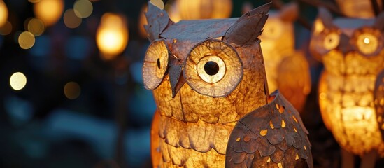 Create children's art with a lantern owl for St. Martin's Day.