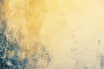 Aged wall texture with a gradient from golden yellow to grungy blue, showing wear and patina.