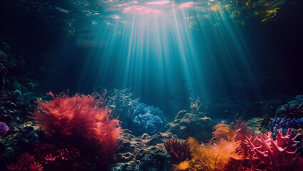 A Colorful Underwater Scene Captured by National Geographic - obrazy, fototapety, plakaty