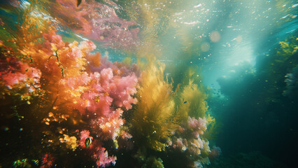 Fototapeta na wymiar A Colorful Underwater Scene Captured by National Geographic