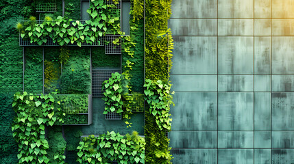 Living with Nature. Eco-Friendly Building and Sustainable Urban Design for an Environmentally Conscious City. Green Architecture and Urban Ecology with Nature  Beauty building  green environment.