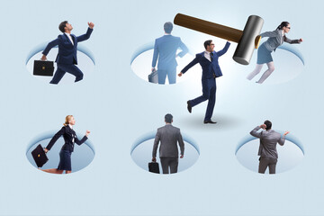 Game of mole hole in the business environment