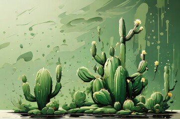 cactus wallpaper illustration