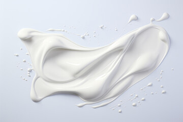 White Milk Splash, Wave, Drops, and Splatters on White Background