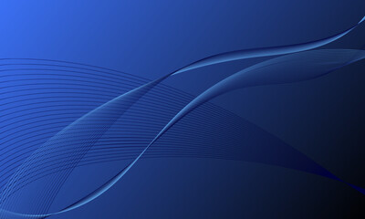 abstract blue smooth lines wave curves on gradient background