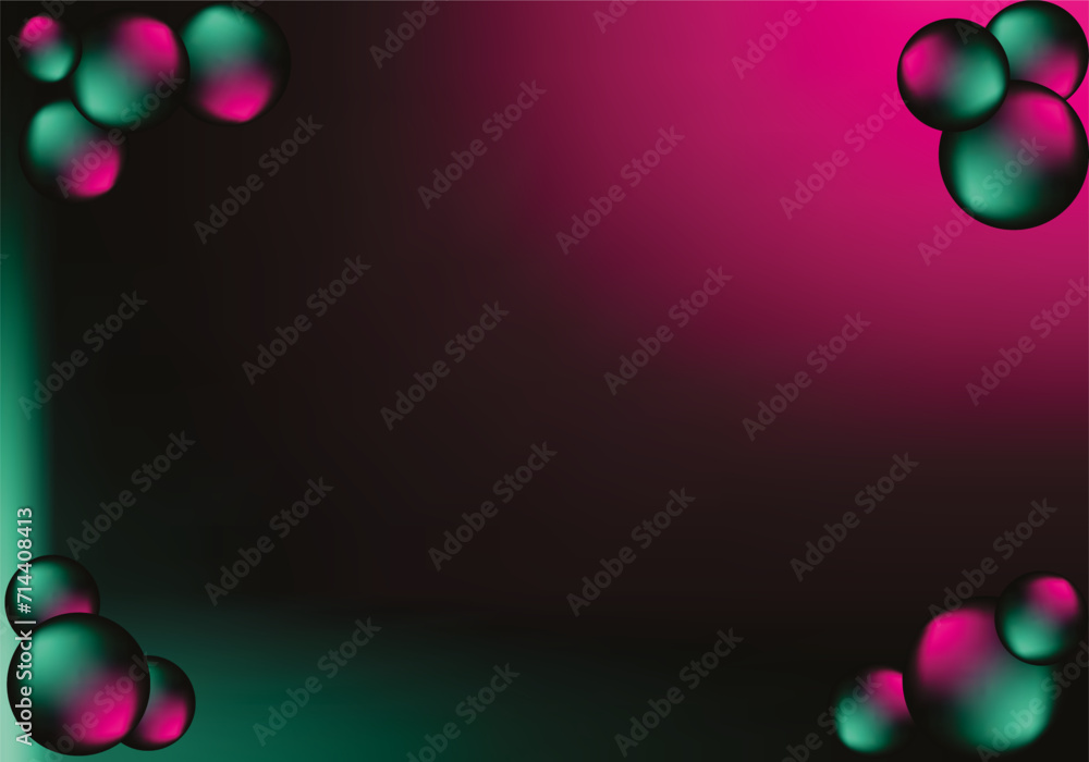 Poster background abstract bubbles 3d gradient