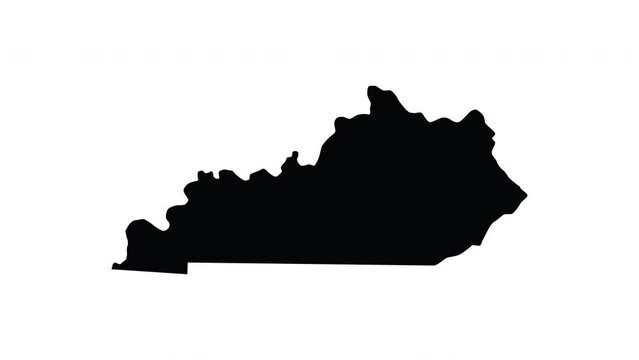 animation forming a map of the state of Kentucky