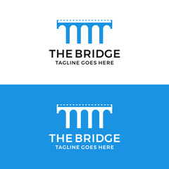 Bridge simple logo icon vector illustration 