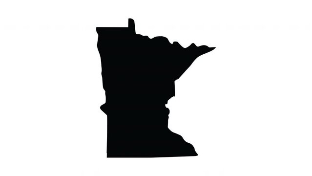 animation forming a map of the state of Minnesota