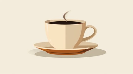 Obraz premium a cup of coffee on a saucer with a saucer in the shape of a heart and a spoon in the shape of a heart on a white background.