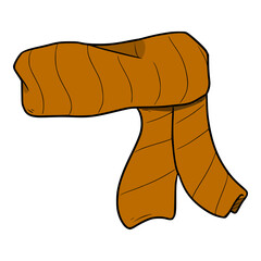 brown scraf illustration vector
