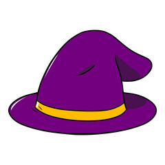 purple wizard hat illustration vector