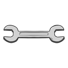 double-ended wrench illustration vector
