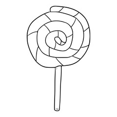 lollipop illustration outline vector