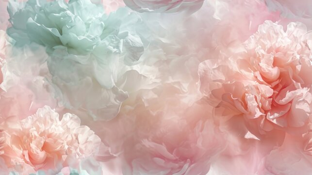  a bunch of pink and blue flowers on a white and pink background with a pink and blue flower in the middle of the picture and a pink and white flower in the middle of the middle.