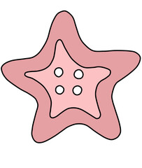 star shaped button