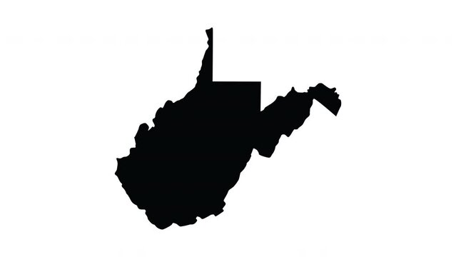 animation forms a map of the state of west virginia