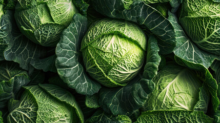  a close up of a bunch of green lettuce with lots of leafy green leaves on top of each leafy green lettuce in a pile. - obrazy, fototapety, plakaty