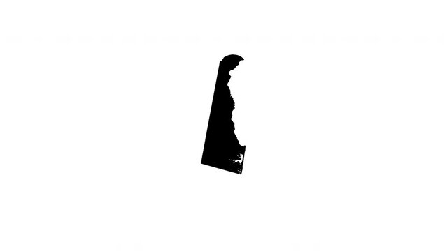 animated video of a map of the state of Delaware