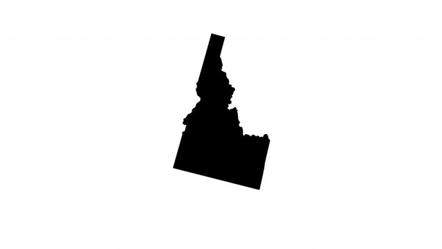 Idaho state map animated video