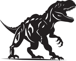 Fototapeta premium Edgy Elegance: T-Rex Symbol in Stylish Black Silhouette
