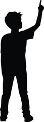 Fototapeta premium Children silhouette full body illustration in vector format