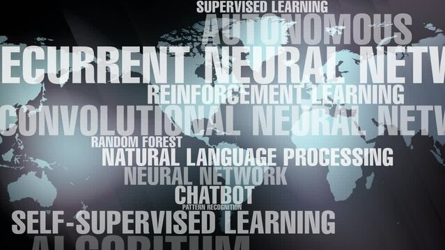 Autonomous artificial intelligence exploring world map with deep learning chatbots neural networks and natural language processing for object recognition, predictive modeling, and knowledge graphs