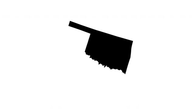 Oklahoma state map animation video