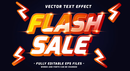Flash sale banner template design for web or social media with Lighting effect