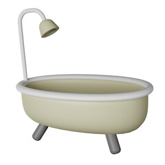 Bathtub 3D Icon Illustration