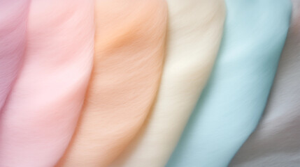 pastel wool felt in various shades; background