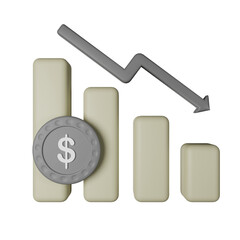 Loss 3D Icon Illustration