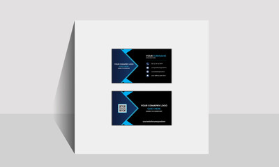 Business card design layout. Front and Back both side. Vector