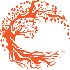 Elegant creative tree design of color