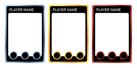 silver and gold edition border or frame player template for game,game card border template
