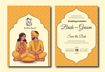 Indian wedding invitation template 