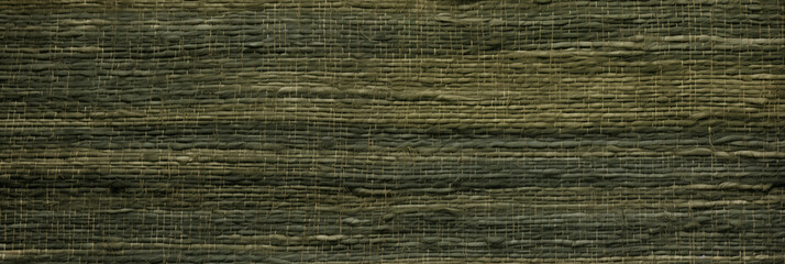 Fototapeta premium woven hemp material background in hunter green ultrawide motif