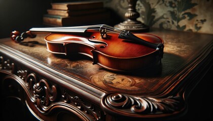 Vintage Violin with Strings - Classical Music Art