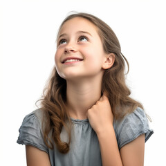 Fototapeta premium Girl holding hands to the sky as a sign of gratitude